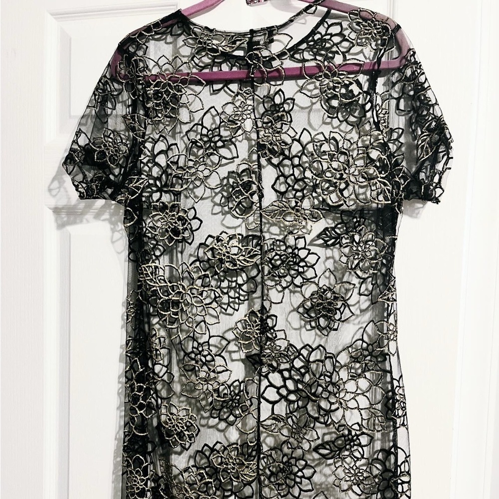 Sheer Floral Dress